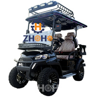 Voiturette de golf électrique haut de gamme Club Car 3-4 places, habitacle fermé avec sièges arrière rabattables, batterie lithium 60V, certifiée DOT/CE, 30-50 km/h
