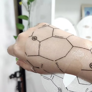 Y303 Micro-courant Smart <span class=keywords><strong>Thermage</strong></span> Conducteur Graphène quantique végétal naturel Motif nid d'abeille personnalisé Feuille de substrat pour masque facial - Product Image 2