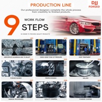 عجلات DJJ مصنوعة يدويًا باللون الأزرق مقاس 17-22 بوصة لسيارات تويوتا 86 وسوبرا وسوبارو BRZ وهوندا سيفيك FL5 ونيسان سكايلاين