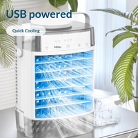 Ventilateur de refroidissement évaporatif portable d'extérieur 1000 ml, 3 vitesses, petit ventilateur rafraîchisseur d'air avec télécommande, 8 minuteurs, ventilateur brumisateur portable