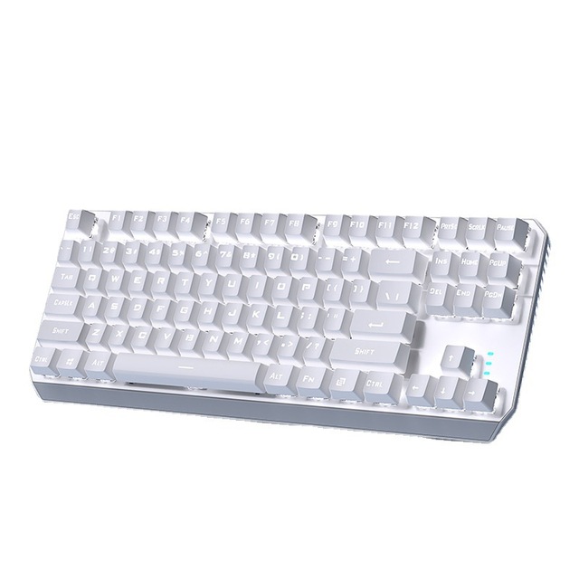 Multi Types TK870 Wired Mechanical Keyboard Set Girls Office Computer Game Cyan Switch Keyboard Mini Portable Gaming Keyboard