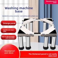 Base de rehaussement universelle en acier inoxydable épaissi pour machine à laver, avec support réglable et mobile antidérapant – Fourniture directe usine