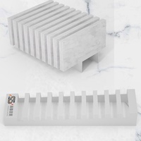 Échantillon en métal pour salle d'exposition, présentoir pour carreaux de céramique en pierre de marbre et présentoir pour comptoir en pierre de quartz avec 10 emplacements