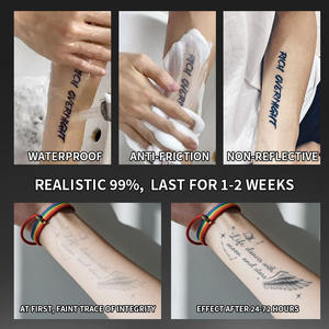 <span class=keywords><strong>Lettere</strong></span> artistiche <span class=keywords><strong>e</strong></span> grafica tatuaggio temporaneo tatuaggio Semi permanente creativo impermeabile ultimo per 2 settimane tatuaggio a base di erbe per il braccio - Product Image 5