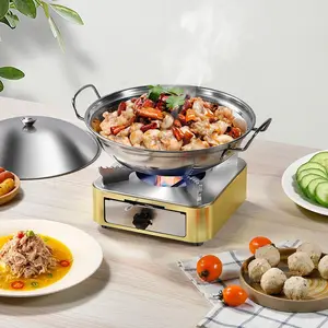 Stainless Steel Alcohol Stove Household High-End Banquet Hotel Commercial Dormitory Small Hot Pot Portable Camping Stove