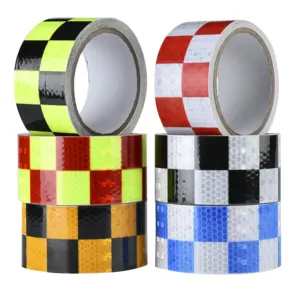 Reflective Safety Tape Waterproof Red And White Adhesive Conspicuity Tape For Trailer Outdoor Cars Trucks