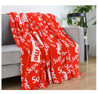 Plaid en molleton de microfibre épais tricoté imprimé sans AZO, ultra doux 280 GSM, toutes saisons, couleur personnalisée
