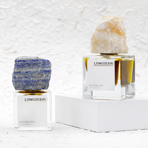 High-end Luxury New Design Square <b>Perfume</b> <b>Bottle</b> 20ml <b>30ml</b> 50ml 100ml Empty Glass <b>Perfume</b> <b>Bottles</b> with Stone Cap - Product Image 1