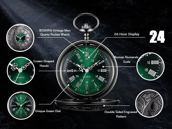 Futuristic Digital Pocket Watch Custom Logo Japanese Miyota Movt