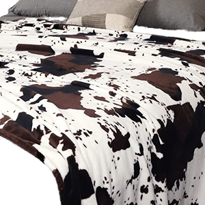 Couverture en flanelle à imprimé <span class=keywords><strong>vache</strong></span> moderne et luxueuse, ultra confortable 300GSM, douce et chaude pour canapé, lit, toutes saisons, 50x60 pouces - Product Image 2