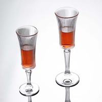 Verre à vin rouge à rayures verticales, verre à pied haut, verre à champagne pour la maison, verre de dégustation pour banquet, verre à vin, verre à fruits