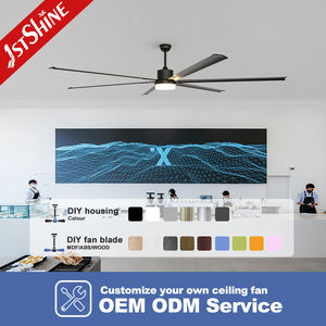 Ventilateur de plafond pour plafonnier, grand format, 100 pouces, avec lame métallique, éclairage LED, 2 en 1 - Product Image 4