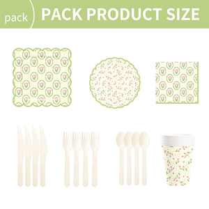 Platos y Servilletas Desechables con Diseño de Flores Silvestres DAMAI, Decoraciones Florales para Picnic de Primavera, Bodas, Cumpleaños, Fiestas de Té - Product Image 6