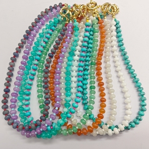 <span class=keywords><strong>Collana</strong></span> Estiva da Spiaggia Zooying Fatta a Mano con Perle di Cristallo e Gemme Miste con Perline di Riso per Donne - Product Image 1