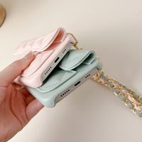 Étui-Portefeuille de Luxe pour Femmes avec Sangle Bandoulière Ajustable et Compartiments Cartes pour iPhone 11 12 13 14 15 16 17 Air Pro Max