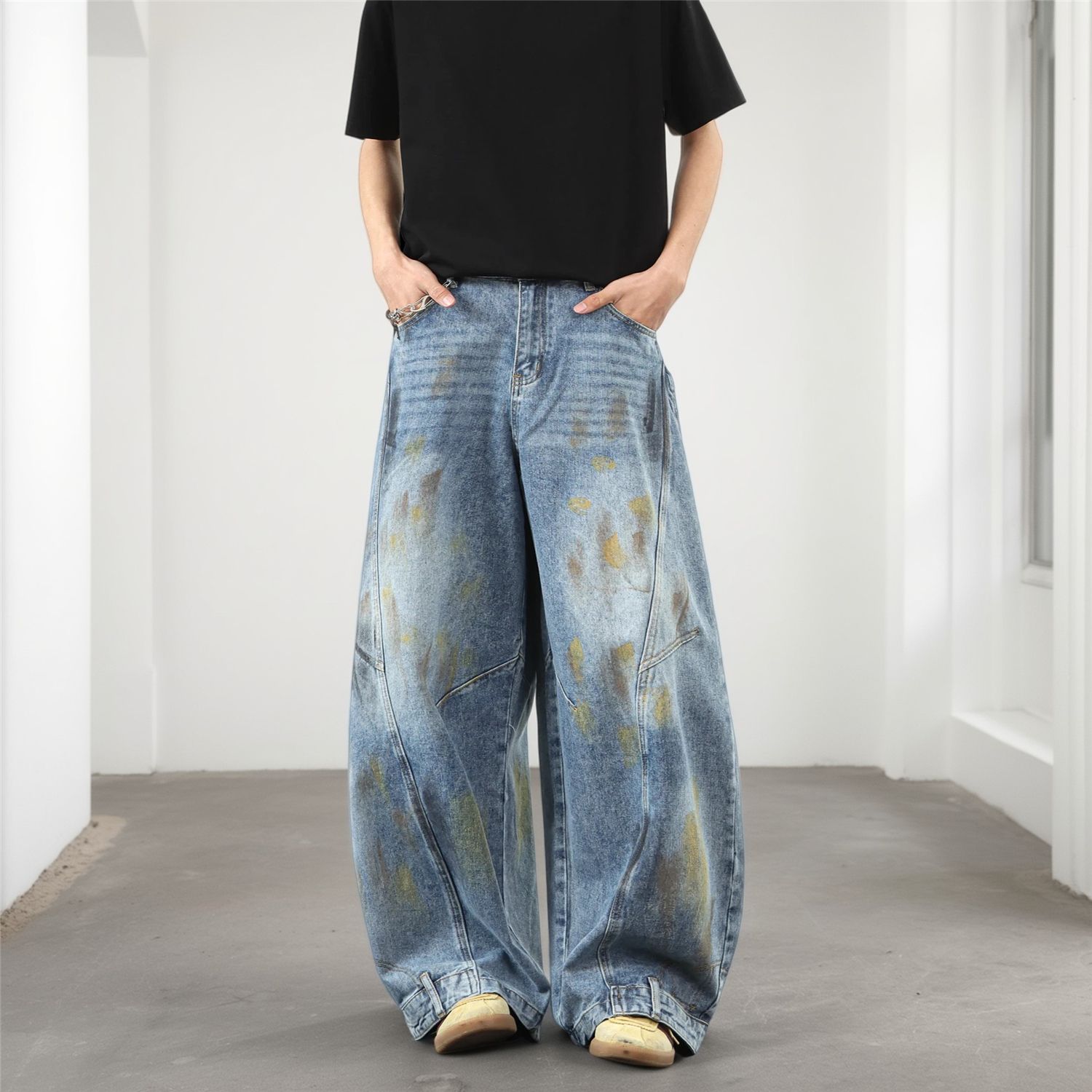 Jeans Manchados Pantalones Sucios Gucci Pantalones Manchados