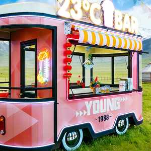 Elektrischer Vierrad-Imbisswagen/Mobiler Food Truck, Geeignet für Standorte wie Parks, Cafés und Essensstände. - Product Image 1