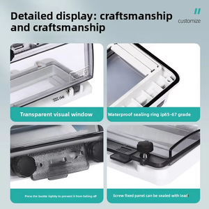 HS 2-18 cách ngắt hộp rõ ràng cửa sổ IP67 trong suốt bảo vệ bìa không thấm nước IK08 tác động bao vây thiết bị điện tử - Product Image 5