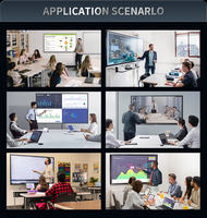 Tableau blanc interactif LCD 4K de 55, 65, 75, 86, 98 pouces avec 20 points de contact (stylo/doigt) et systèmes Android et Windows pour l'enseignement scolaire