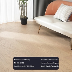 Mỹ Sồi Đỏ Sàn Gỗ Rắn Cho Nhà Trong Nhà Phòng Khách Hiện Đại Tự Nhiên Màu Xám Underfloor Sưởi Ấm Khóa Bấm Vào Hệ Thống - Product Image 6