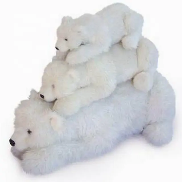 plush lying polar bear stuffed toy realistic stuffed polar bear plush toy