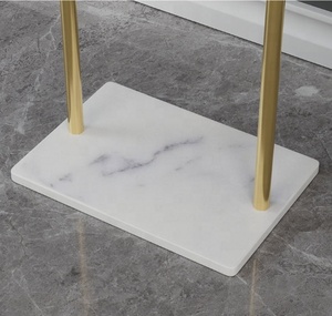 Appendiabiti Autoportante Moderno in Metallo con Base in Pietra, Organizzatore <span class=keywords><strong>per</strong></span> Armadio Aperto Resistente <span class=keywords><strong>per</strong></span> Camera da Letto, Ingresso - Product Image 5