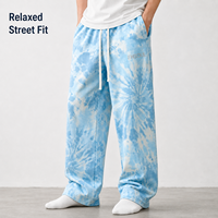 Pantalon de survêtement premium sur mesure pour homme, coupe droite et large, style décontracté vintage streetwear hip-hop, vêtement de créateur tie-dye, fabrication OEM