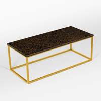Meubles de salon personnalisés au design moderne table basse en verre et céramique