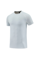 T-shirt de course pour homme anti-plis 88,5 % nylon 11,5 % élasthanne, réfléchissant, pour la gym, l'entraînement et le fitness