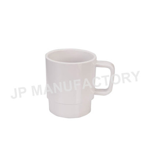 Tazza in <span class=keywords><strong>Plastica</strong></span> Bianca, Tazza da Caffè in Melamina con Piattino - Product Image 5