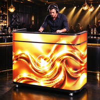Meuble d'accompagnement DJ LED personnalisé de haute qualité avec support au sol et support graphique