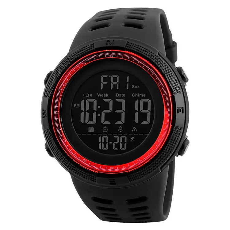 Model skmei 1251 digital watches relojes para hombres 5ATM Waterproof wristwatch men sport digital watches for men