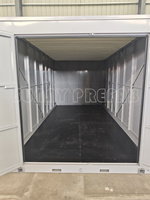 Conteneur de stockage autoportant pliable de 16 pieds avec poches pour mules, toit anti-condensation, unités de stockage portables, pod
