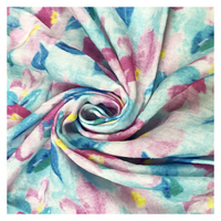 Tissu double gaze en coton biologique écologique imprimé motif fleurs éclatantes pour vêtements de bébé, chemises et artisanat pour filles - Vente directe usine