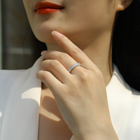 Bague de luxe en argent sterling S925 incrustée de baguettes, bijoux fins pour femmes, bague de fiançailles en moissanite VVS, plaquée or, bague classique