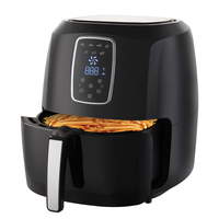 Friteuse à air électrique 4L, appareil de cuisson de cuisine, circulation d'air chaud réglable, cuisson sans huile, mini-friteuses électriques
