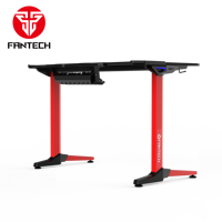Fantech Meja Gaming Desain Modern dengan Pencahayaan RGB GD512 Warna Hitam Bentuk Z untuk E-sports