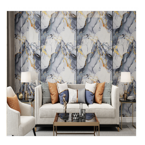 Pannello di carta da parati in marmo di lusso <span class=keywords><strong>3D</strong></span> con spessore 2.1mm adesivo a buccia rimovibile impermeabile con decorazione interna UV lucido foglio - Product Image 5