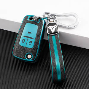 Coque de clé de voiture en cuir TPU Fob pour Chevrolet Cruze Aveo Camaro Epica Lova Sail Spark <span class=keywords><strong>Opel</strong></span> Astra <span class=keywords><strong>Corsa</strong></span> - Product Image 2
