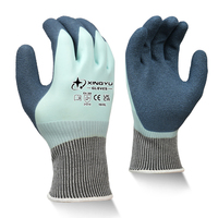 Guantes de Trabajo XINGYU de Nailon y Látex Calibre 15, Antideslizantes, Resistentes a las Manchas, para Recolección de Frutas, Clasificación de Carga y Trabajos de Taller