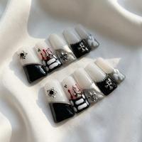 Grandes Faux Ongles à Presser Extra Longs, Forme Bec de Canard Évasée, Style Y2K, Personnalisés pour Fête, Luxe, Faits Main, Vente en Gros, Offre Spéciale