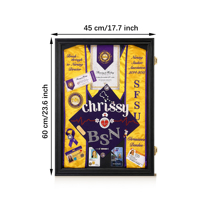 Vitrine en acrylique verrouillable, boîte à effets de lumière, vitrine pour maillot, cadre mural personnalisé pour diplôme, cadeau de remise de diplôme, décoration intérieure