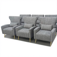 Fauteuil d'appoint de luxe moderne en velours, vert, pour maison, bureau, hôtel, confortable, convertible, inclinable, extensible, modulaire