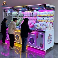 Série Happy Moment Grande machine à griffes à monnayeur, machine de jeu d'arcade et de pêche de peluches haut de gamme pour parcs d'attractions et bars