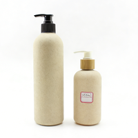Flacon pulvérisateur cosmétique en plastique pour shampoing 30ml 50ml 100ml 250ml 500ml Flacon en paille de blé M888