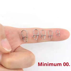100 unids/bolsa pesca Duo-<span class=keywords><strong>Lock</strong></span> <span class=keywords><strong>Snap</strong></span> Pin Acero inoxidable Nice Snaps Tackle conector - Product Image 2