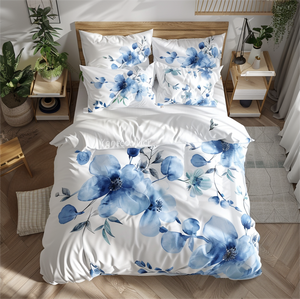 Ensemble de draps de <span class=keywords><strong>lit</strong></span> en coton avec couette 100 pour cent ensemble de draps de <span class=keywords><strong>lit</strong></span> ensemble de literie à la maison - Product Image 2