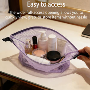 Bolsa de Cosméticos Transparente de Malla EVA con Logotipo Personalizado para Camping Familiar en la Playa, Bolsa de <span class=keywords><strong>Piscina</strong></span>, Organizador de Maquillaje, Caja de Almacenamiento - Product Image 5