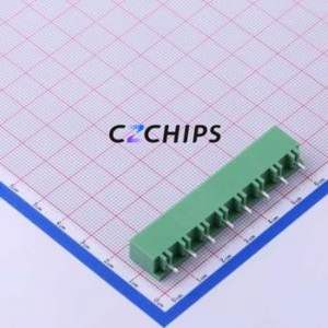 KF2EDGVC-7.62-8P Plug-in Terminal Block Through hole,P=7.62mm Connector Board-to-Board / Socket - Closed 1x8P 7.62mm Green - Product Image 2