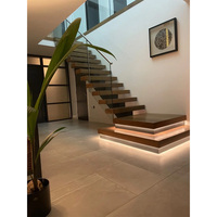 Escalier à un seul niveau à usage résidentiel, en métal, avec poutre centrale, pour appartement/hôtel